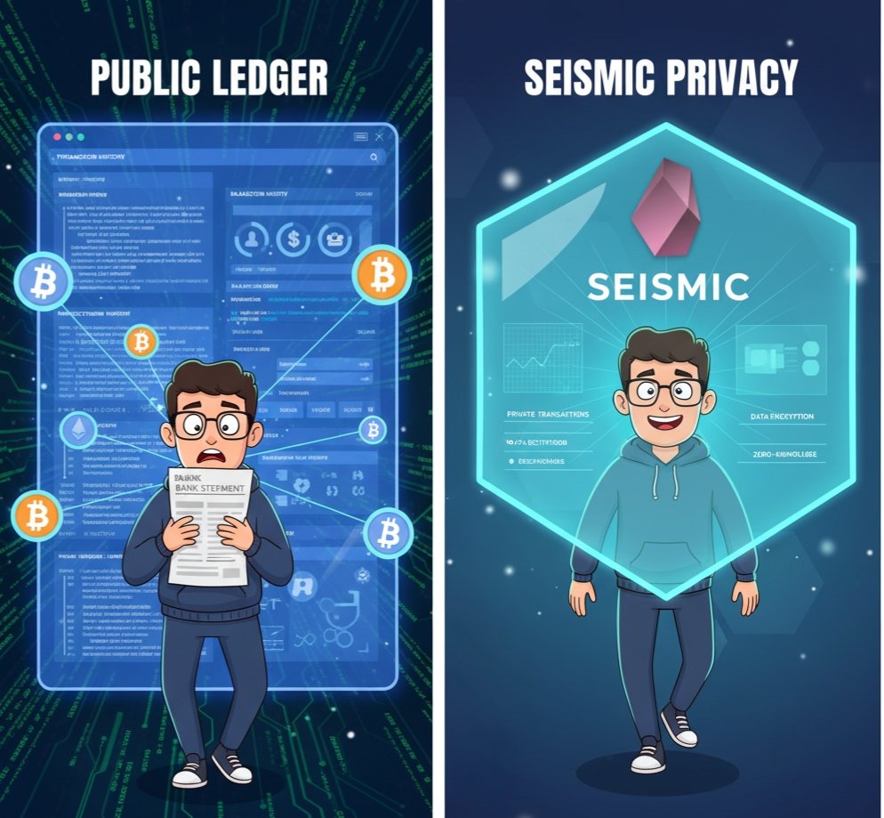 ciloktechnology's tweet photo. You hide your bank statement…
So why is your blockchain history public? 👀
@SeismicSys : Nope. We encrypt that. 🔒 https://t.co/2zPUTexh3x