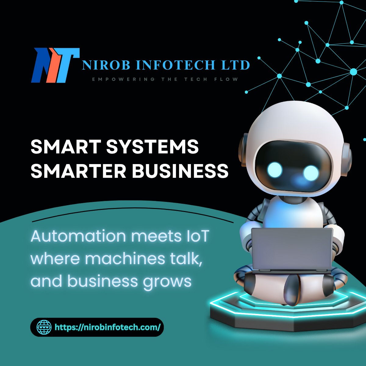 Nirob_InfoTech's tweet image. Empower your business with smart Automation &amp;amp; IoT Solutions! Enhance efficiency, reduce costs, and connect everything intelligently.

#Automation #IoT #SmartTechnology #Innovation #DigitalTransformation #Industry40
