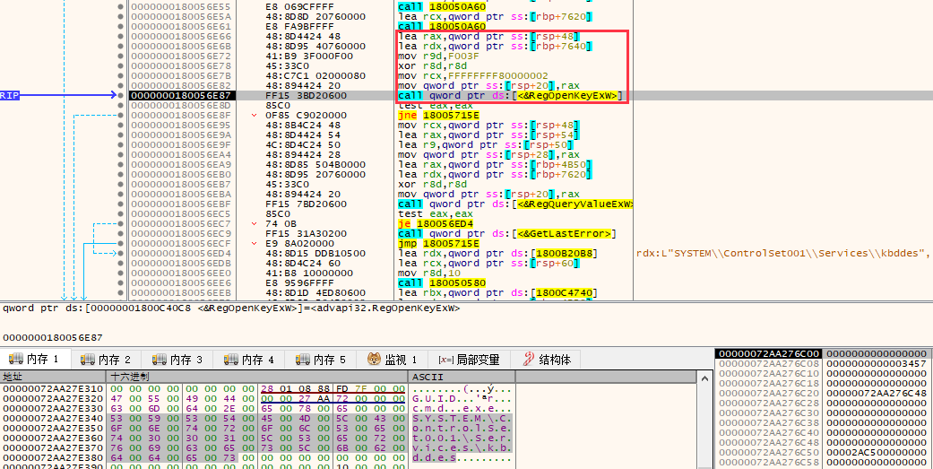 RedDrip7's tweet image. #APT #Lazarus #Malware
9acfd35188637ac257b56f7bf0c53b0c

The malware decrypts and loads a trojan DLL in memory. Trojan gets its config data from registry &quot;HKLM\SYSTEM\ControlSet001\Services\kbddes&quot;