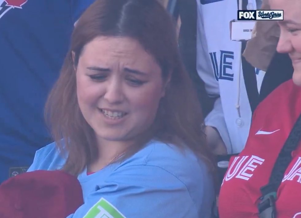 by__brittany's tweet photo. POV:

My face every time I hear

“in all of us command” 

instead of  

“in all thy sons command” 

during the Canadian national anthem 🥴

Who votes we change it back?! https://t.co/LYRGCswUWD