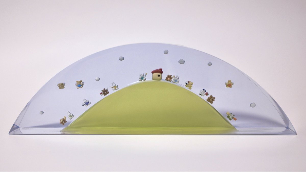 saraobject's tweet image. 말랑한 언덕위의 집-과 말랑한 친구들의 방문
2025, 27*9(cm), resin and clay