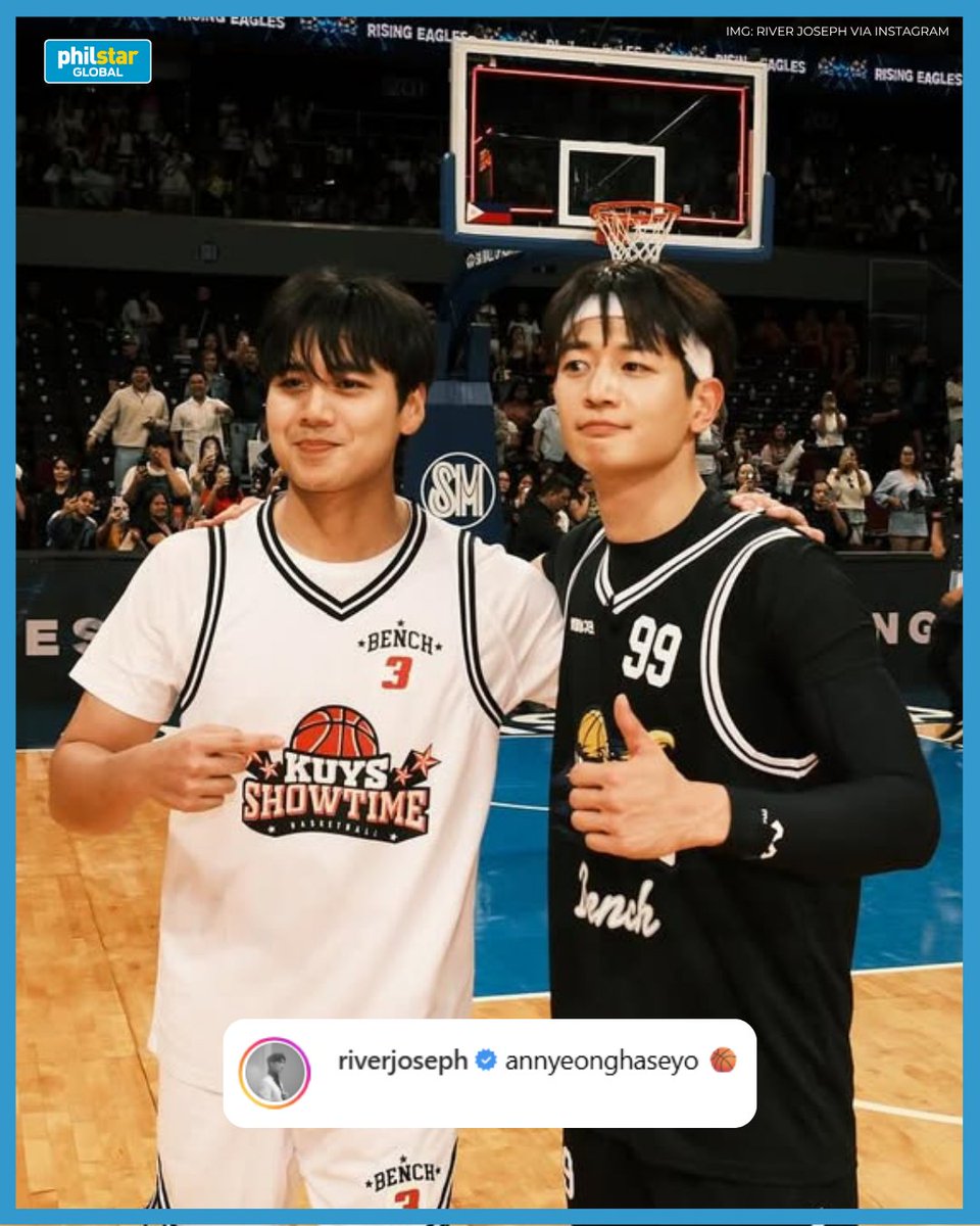 PhilstarNews's tweet photo. RIVER MEETS MINHO 🤩

Former “PBB: Celebrity Collab” housemate River Joseph delighted fans on Monday after sharing a photo with SHINee member Choi Minho from the basketball exhibition game between the Philippines and South Korea.

"Ang Minho ng Pinas! Haha," one Instagram user commented.

The game was held on October 26 at the Mall of Asia Arena, featuring a match between the Philippines’ Kuys Showtime and South Korea’s Rising Eagles.