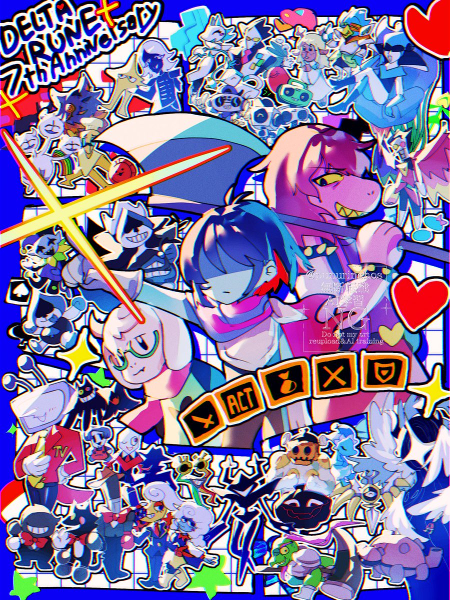 punurinchos's tweet photo. #Deltarune7thanniversary 
 #Deltarune
Happy birthday DELTARUNE！🎉 https://t.co/zrQT85dvA9