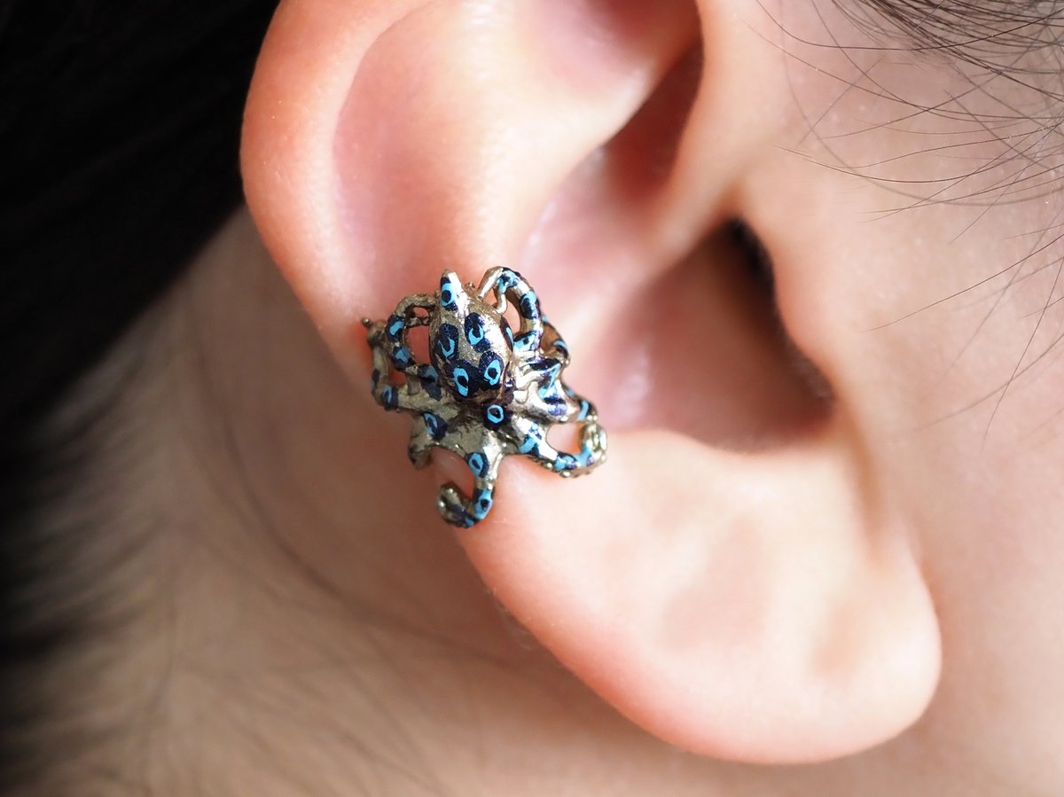 NINA サワガニピアス Nina サワガニ 赤と青 片耳用ピアスセット Nina