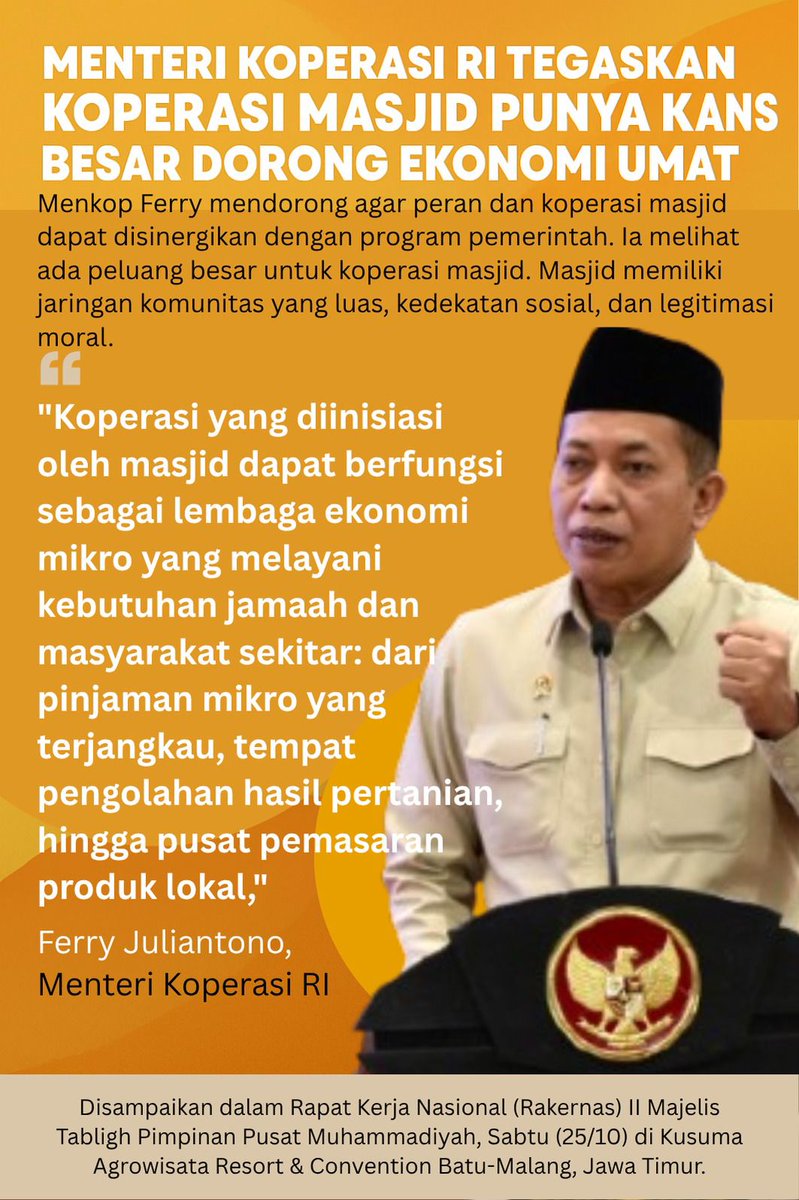 bear_do2's tweet photo. Semoga niat baik pemerintah di bawah Presiden Prabowo membawa perubahan nyata buat ekonomi rakyat. 
#MenkopDorongKoperasiMasjid https://t.co/0T1KNvgVay