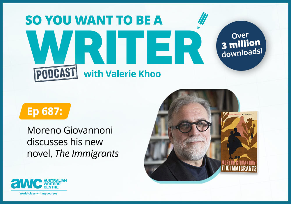 WritersCentreAU's tweet image. Writing Podcast Episode 687: Moreno Giovannoni discusses his new novel ‘The Immigrants’

Listen to this episode of the ‘So You Want To Be A Writer’ podcast: writerscentre.com.au/blog/ep-687/