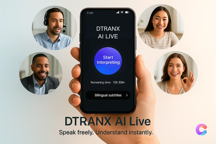 HiChiaoAI's tweet photo. 🌍 Say goodbye to language barriers.

DTRANX AI Live delivers real-time interpretation with natural flow, low latency, and bilingual subtitles — for meetings, classes, and global collaboration.

🎙️ Speak freely. Understand instantly.

🔗 https://t.co/DkaLK2AnIG https://t.co/YdOa9nQM4j