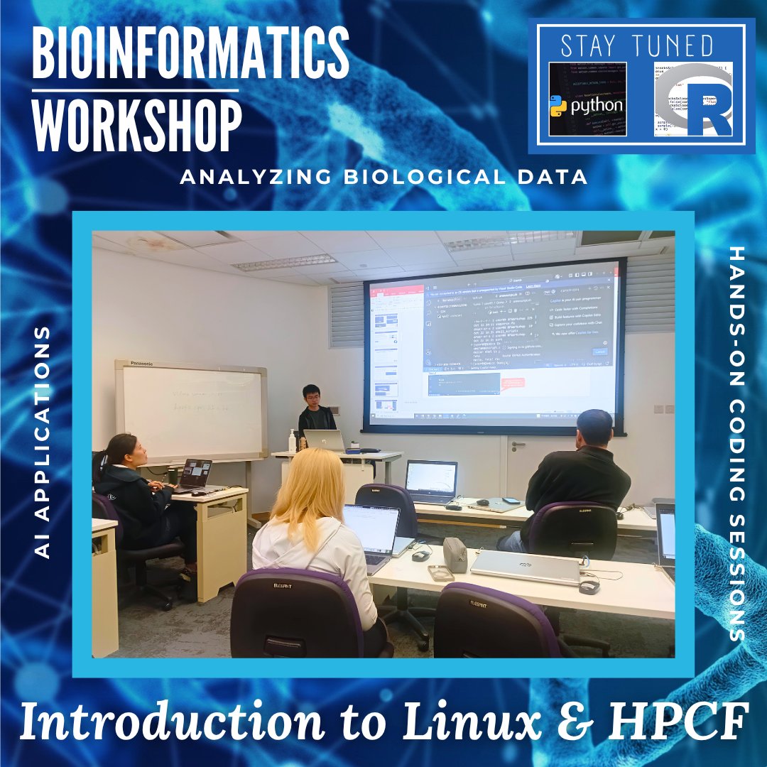 hkucpos's tweet image. 👏Wrapping up Bioinformatics Workshop: Introduction to Linux &amp;amp; HPCF🐧

Missed it? Don’t worry, we’ll be back😉
👉 Our next workshops on Python and R will be held next month. Stay tuned!

#HKUCPOS #CPOS #HKUMed #HKU #BioinformaticsWorkshops #Linux #HPCF #ProgrammingLanguage