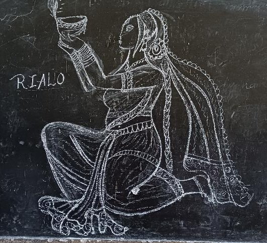 FFTT220's tweet image. Finding beauty in simplicity ✨ This chalk art piece is part of the Rialo project, where traditional meets contemporary. Hope you're loving it as much as I do! 🙏

 #RialoProject #ChalkArt #IndianArt @RialoHQ