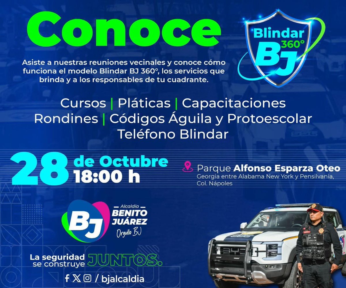 🚨 Reunión de seguridad 🚨 mañana 6 pm #ParqueEsparzaOteo te esperamos <a href="/OmarGalo1/">🐊 Omar Garcia 🐊</a> <a href="/XitlallyconX/">Xitlally con X</a> <a href="/PauPumita9/">ℙ𝕒𝕦𝕝𝕚𝕟𝕖</a> <a href="/MissPaus/">Paulina</a> <a href="/Seg_NapolesDF/">Seguridad NapolesDF</a> <a href="/MariPorcayo/">Mari Carmen Porcayo🐊🐊</a>