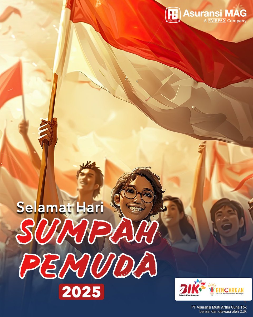 Selamat Hari Sumpah Pemuda 2025!

Mari teruskan semangat para pemuda yang telah berjuang dalam mempersatukan bangsa.
Dengan tekad, kolaborasi dan semangat tanpa henti, kita bersama wujudkan Indonesia yang lebih kuat dan maju.