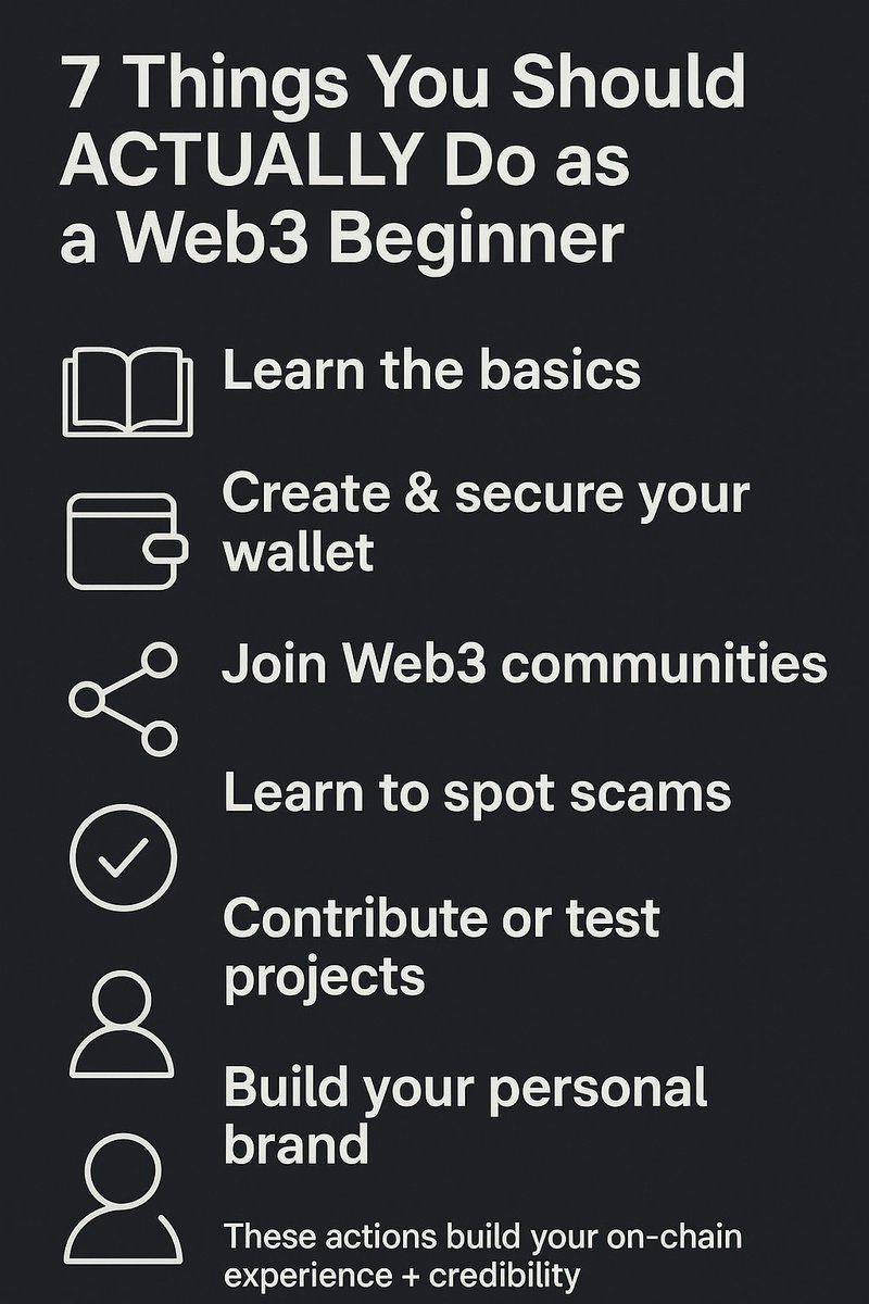 DE_ARK_Web3's tweet image. Don’t just join Web3 →LEARN it.
These 7 simple steps will separate you from the crowd.
🚀 Start today.
#Web3 #CryptoCommunity #AirdropHunter 
A short thread 👇