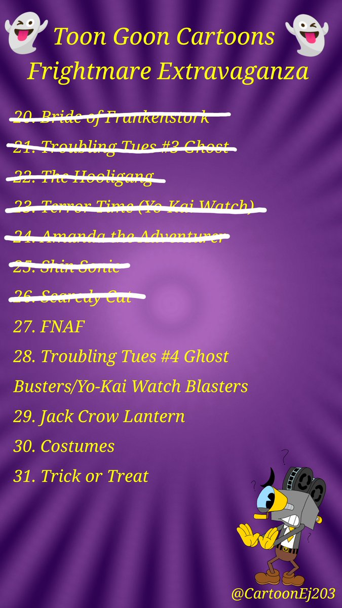ToonEj203BackUp's tweet photo. #ToonGoonFrightmareExtravaganza #27 Five Nights at Freddy's 
#ToonGoonCartoons #EricFunnEBones #JeizLouise #FNAF #FiveNightsAtFreddys #chica #WildTake #Pizza #Cartoonart #Cartoons #OCs #illustration #ArtistOnTwitter #Halloween #Inktober #Halloween2025 #Inktober2025 #NoNFT #NOAI https://t.co/PSNiD5SAfp