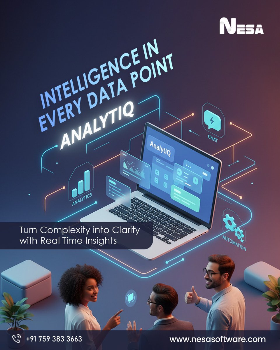 nesasoftware's tweet image. Unlock the power of your data — make faster, smarter decisions with AnalytiQ

#AnalytiQ #DataAnalytics #AIInsights #BusinessIntelligence #DataDriven #RealTimeAnalytics