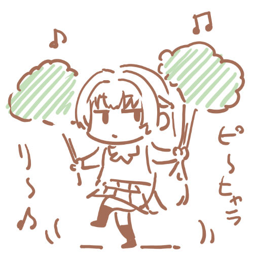 パセリが候補にあがってたけど被れないよね…手に持つしかないよね… 