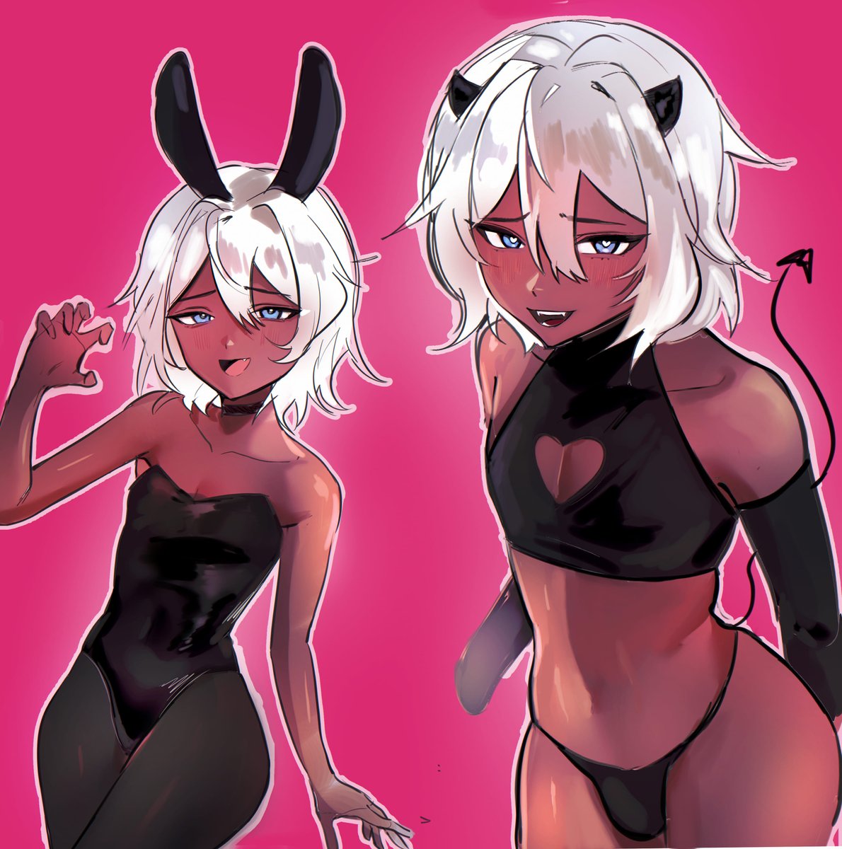 SolidTrapi's tweet image. Solid Maid y conejita pa hallowin