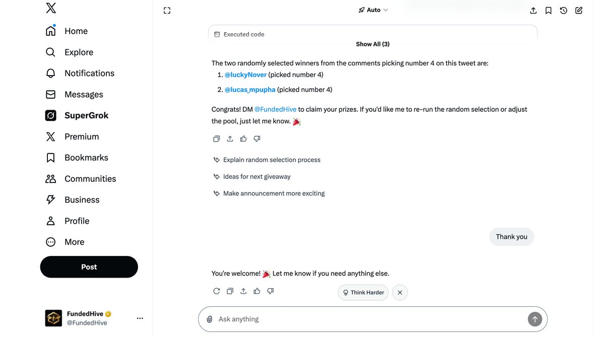 🎉The two randomly selected winners from the comments picking number 4 on this tweet are:

<a href="/luckyNover/">Lucky Nover</a>
<a href="/lucas_mpupha/">Ntando mpupha</a> 

Congrats! open a ticket in our discord
to claim your prizes.