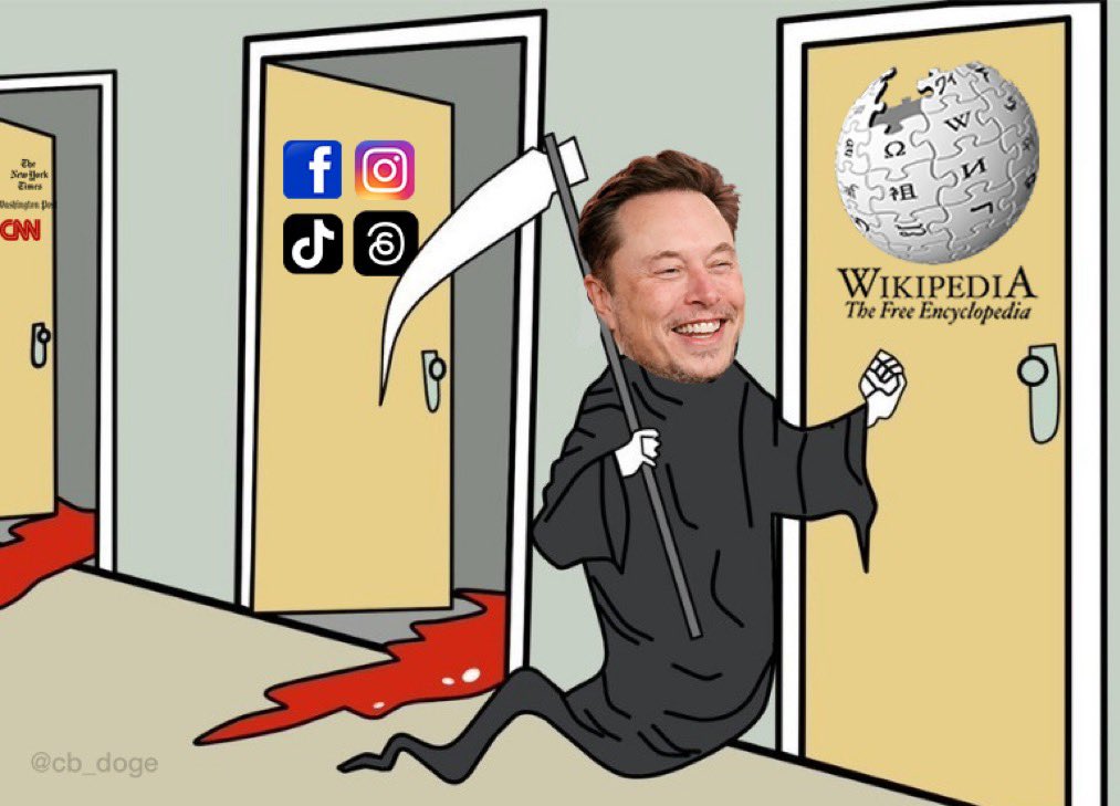 Viralvid_89's tweet photo. @elonmusk Wikipedia is done 🤣 https://t.co/X9zQii4N9p