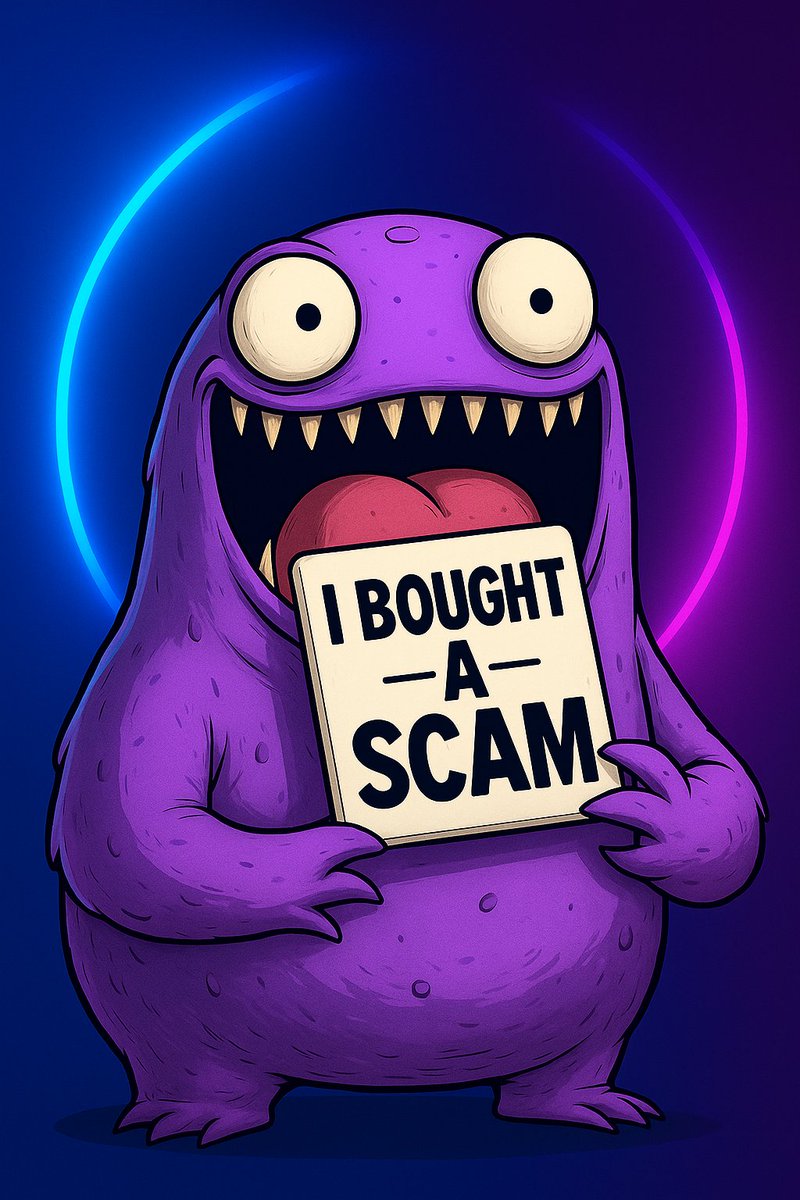scamplet_base's tweet photo. 🤡 When you say “I’ll never buy a scam again”… 
but 5 minutes later you see Scamplet on DEX Screener 👀 

 “He knows it’s a scam — that’s why it’s genius.”  
💜 $SCAMPLET — smart-scam irony on Base 
🟣 Liquidity locked  

$Scamplet #Base #Scampled #MemeToken https://t.co/qptekxgj2Z
