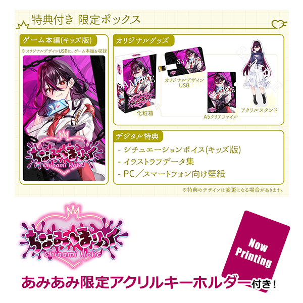 ちゅっきー様　限定 PCソフト 「ちなみほりっく -Chinami Holic-」特典付き 限定ボックス