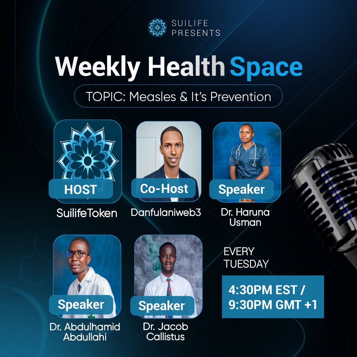 danfulaniweb3's tweet image. Get ready for today’s @SuiLifeToken Health x Space!
We’ll be diving into an important topic:  Measles and Its Prevention 🦠💉
Join us as we discuss key insights on how to protect yourself and your community, raise awareness, and promote a healthier tomorrow.