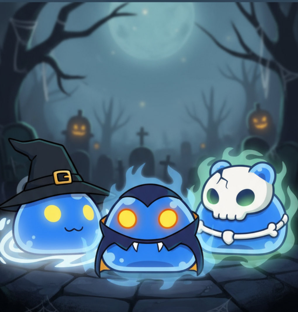 Cute and thrilling🎃

#MyHalloweenSlime 

<a href="/Slime_Miner/">SLIMEX Official</a>  #slimex