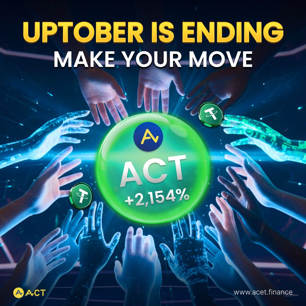 📈 Uptober is ending soon!

🎊 Only a few days left before the “Loyalty Swap to ACET” campaign and Uptober 2025 both end on 31 October.

👉 This is your last chance to claim up to 1.50% in “EXTRA SELL CREDITS”, +3% swap bonus, and USDT rewards of up to 2,700 USDT!

➡️ Swaps