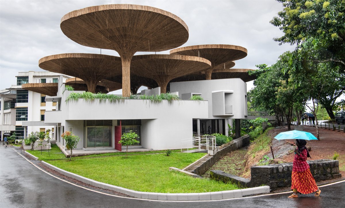 Architizer's tweet image. #ProjectOfTheDay: Centre for Inclusive Growth &amp;amp; Competitiveness for Tapmi by The Purple Ink Studio

A stepped terrace turns this academic building into an active public landscape, open throughout the day and night. Circulation, learning, and gathering all take place in one…