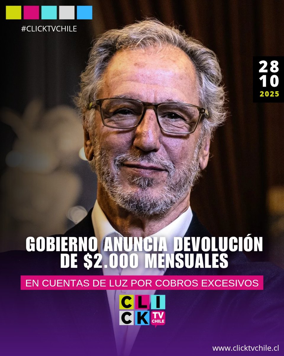 El Gobierno anuncia devolución de $2.000 mensuales en cuentas de luz por cobros excesivos.

El biministro de Energía y Economía, Álvaro García, informó que los hogares recibirán una devolución de aproximadamente $2.000 mensuales en sus boletas de electricidad, como compensación.