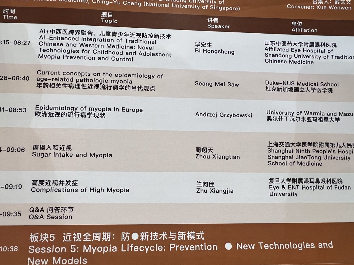 So good to speak on Epidemiology of Myopia in Europe at the Myopia Meeting in Shanghai. Great experts to learn from and many good colleagues to meet with. New methods of myopia control are coming, and China is at the forefront of these technologies!