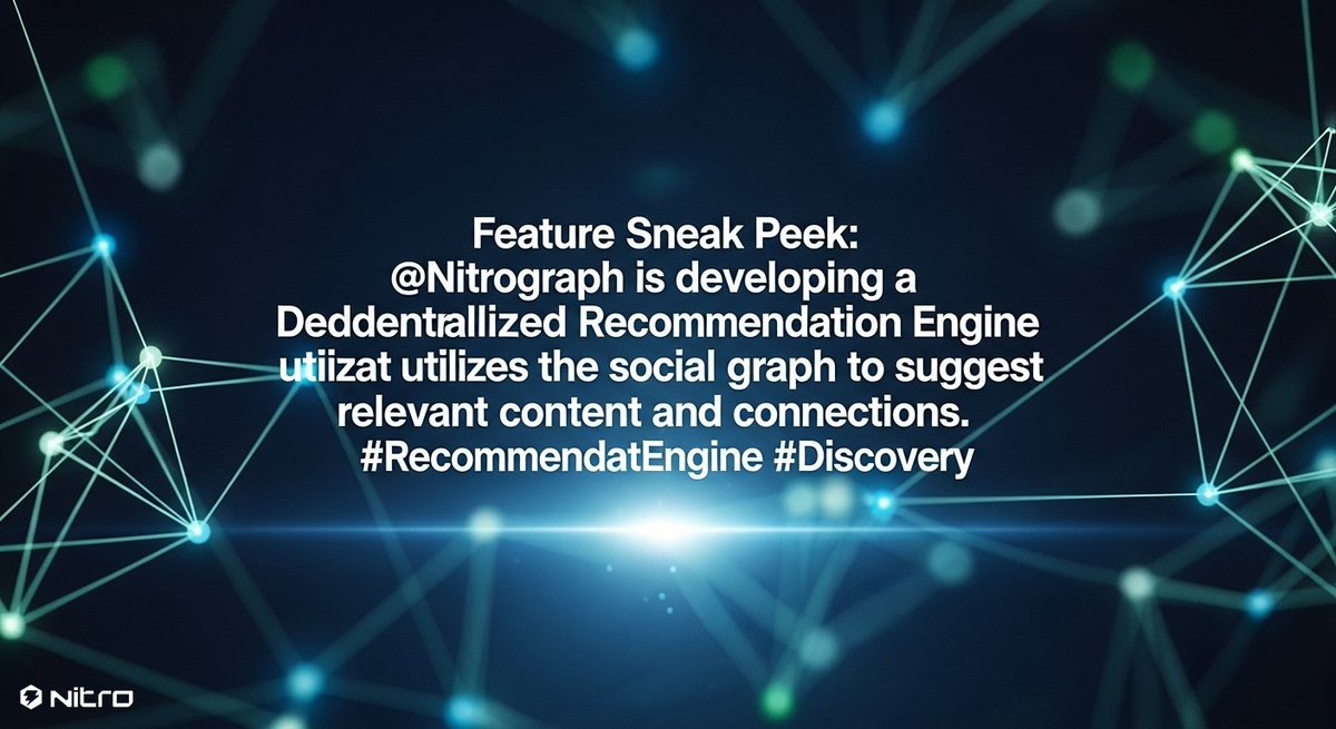 BachAnhTung1's tweet image. Feature Sneak Peek: @Nitrograph is developing a Decentralized Recommendation Engine that utilizes the social graph to suggest relevant content and connections. #RecommendationEngine #Discovery