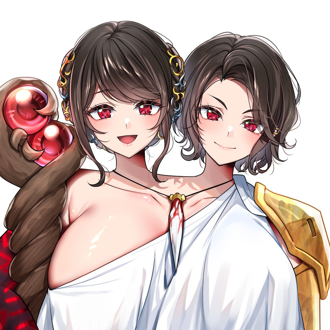 【モイラモーラに質問コーナー②】
Q. 二つの頭が別々の方向に進もうとしたら脚などの身体の動きはどうなりますか？

A.「どうでしょうね……。やってみる？」
「む……いざそうしようとすると難しいね。」
「わざと転ぶようなことをするには、人生を長く過ごしすぎたのかしらね……。」