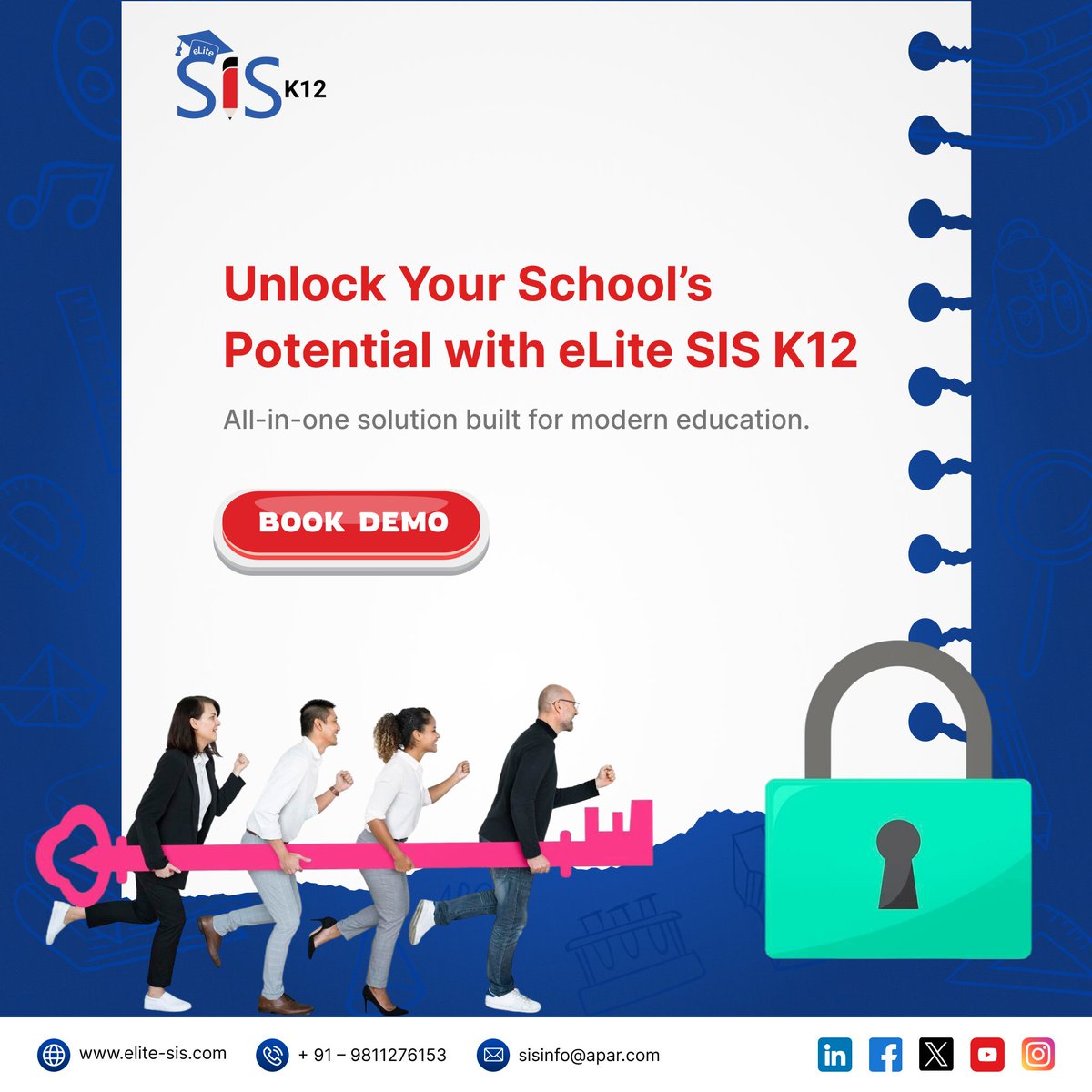 EliteSis1439's tweet image. Running a school is complex, but managing it doesn’t have to be. With #eLiteSIS, you get everything you need in one powerful platform to streamline operations, empower staff, and enhance student success.
Book your Free Demo today: elite-sis.com