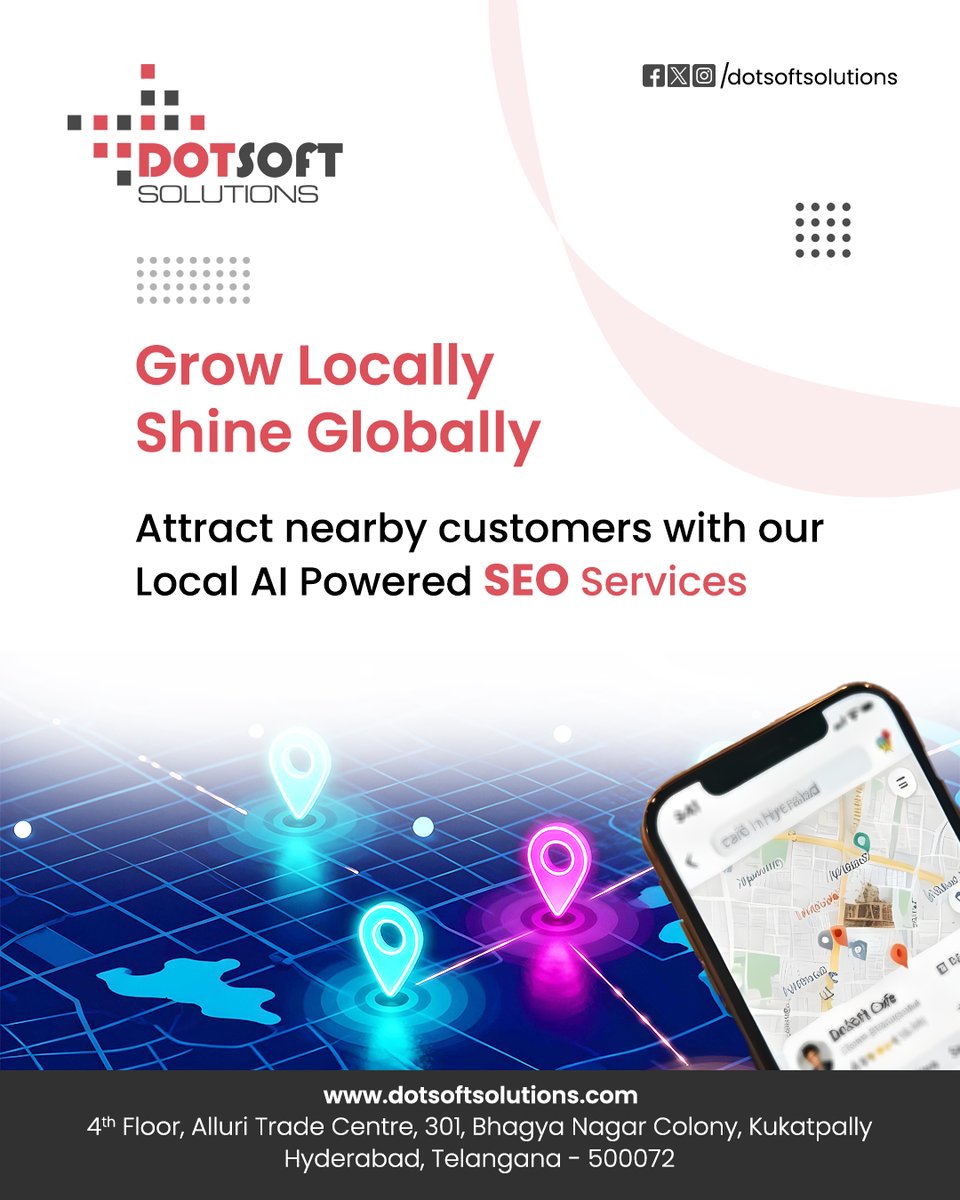 dotsoftsolution's tweet photo. Looking to attract more local customers and boost your online visibility?

With Dotsoft Solutions’ Local AI-Powered #SEOServices, you can:
✅ Rank higher in local searches
✅ Drive targeted leads near your business

📞 +91 9492 303 222
🌐 https://t.co/hNtFNKZgQA https://t.co/qwbRCoawxG