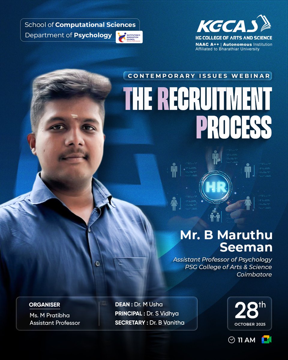 kgcascollege's tweet image. &quot;Opening the Hiring Future!&quot; An introduction to the world of HR genius!

In addition to expanding knowledge, this stimulating workshop piqued interest in the changing business environment. 🌍💬

#KGCAS #HRInsights #RecruitmentProcess #PsychologyInAction #BusinessEnvironment