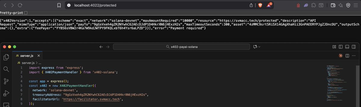 Our x402 facilitator tested and working!

gm <a href="/programmer/">erik.eth 🛡</a> from Asia

<a href="/svmacc/">SVM/ACC - svmacc.tech</a> $SVMACC