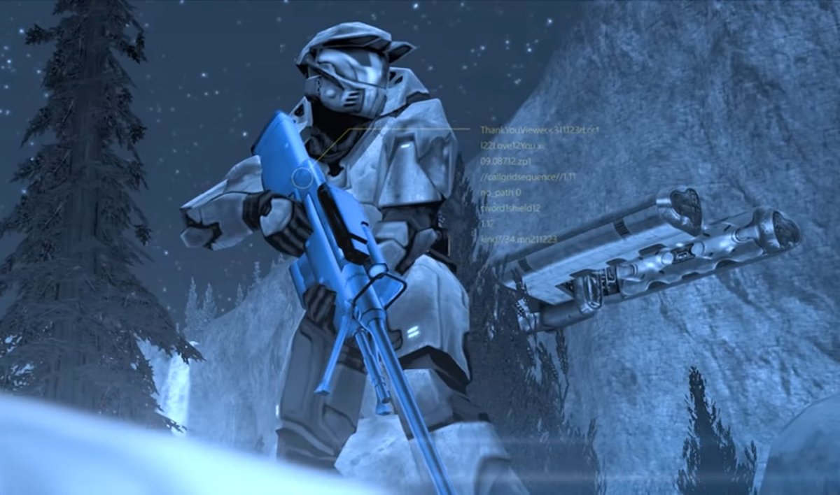 LateNightHalo's tweet image. This is the kind of energy that is missing from the Halo remake’s “shell” right now. In game looks pretty but the UI elements? Marketing? Load screens? It lacks that Y2K aura

Especially now that Y2K fashion, turn of the millennium aesthetic, etc etc is BACK..the remake needs it