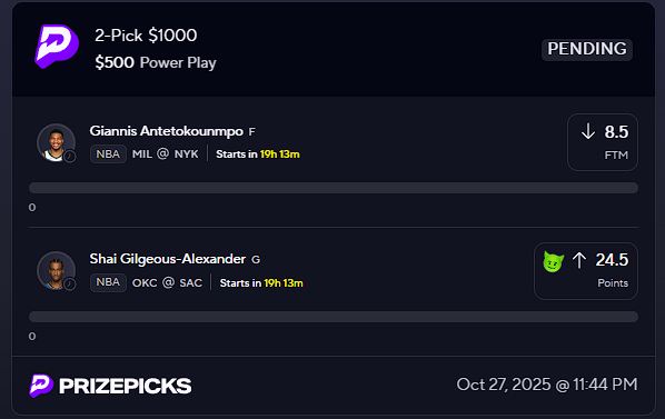 TaizeLocks's tweet photo. THE ONLY NBA NUKE SLIP YOU NEED 💎(2-1)  

 $50 TO SOMEBODY WHO LIKES WHEN THIS CASHES         

#PrizePicks #GamblingX #NBA https://t.co/PN8H3DXqAK