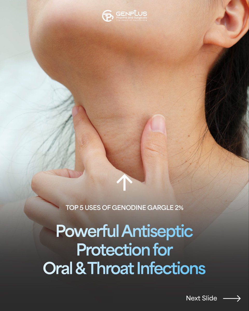 Genpluspharma's tweet photo. 💧 Genodine Gargle 2% – trusted antiseptic protection.
✅ Fights oral &amp; throat infections
✅ Doctor-trusted &amp; broad-spectrum

📦 Franchise &amp; PCD tie-ups open.
#Genodine #PovidoneIodine #ThroatRelief #GenplusPharma #PharmaFranchise https://t.co/MPH1eMoqMP