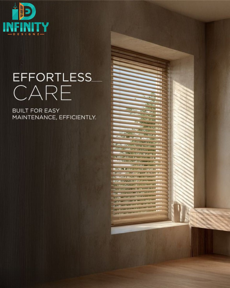InfinityDe17353's tweet image. ✨ Effortless Elegance for Every Space!
Transform your interiors with blinds that combine style, simplicity, and easy maintenance.
At Infinity Designz, 
#InfinityDesignz #InteriorDesign #Blinds #HomeDecor #EffortlessCare #ModernLiving #WindowBlinds #StylishInteriors #Interior