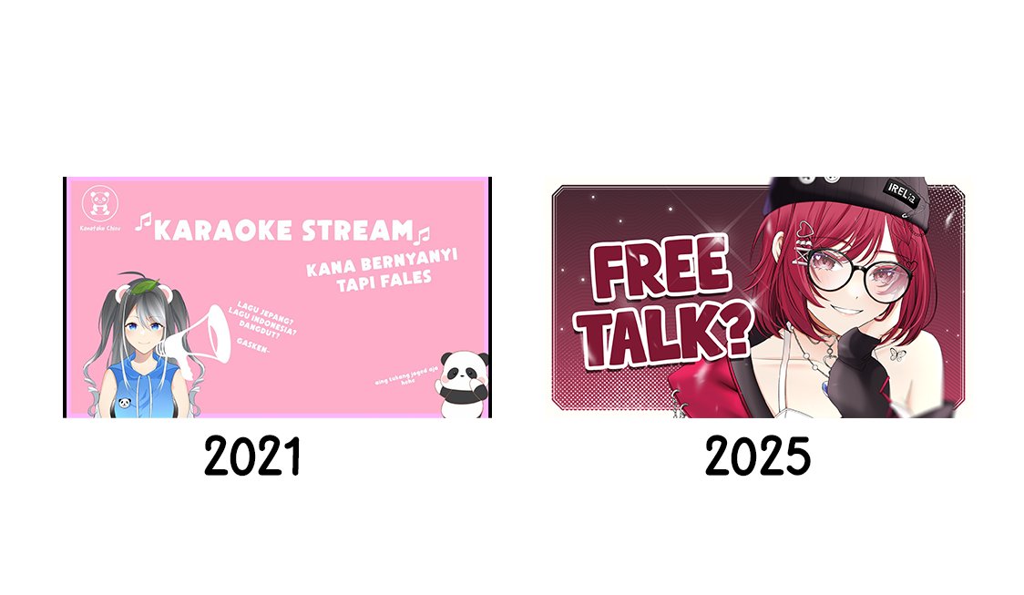 ...melihat archive streamku dan melihat hasil thumbnail kerjaanku skrg tuh kayak....

"wah..."