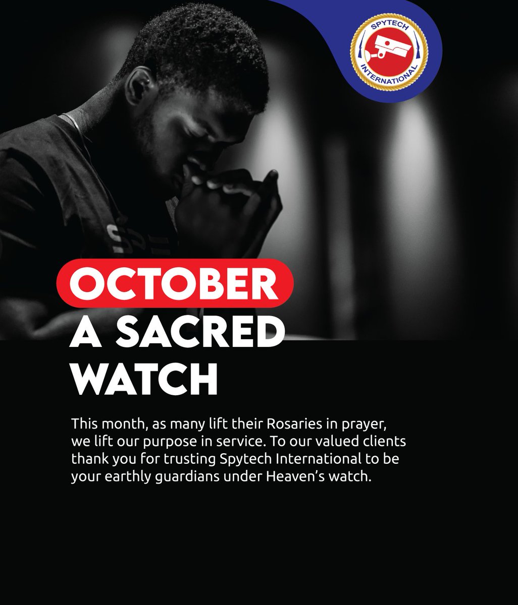 Spytechsecurity's tweet image. Before every duty, there is a moment of prayer.
In that quiet second, a guard remembers what truly matters — protecting life with honor, guided by faith.

✨ This is Spytech International: guardians of peace under Heaven’s watch.

Learn more ➡️ Spytech.co.ug/professional-s…

#SpytechUG