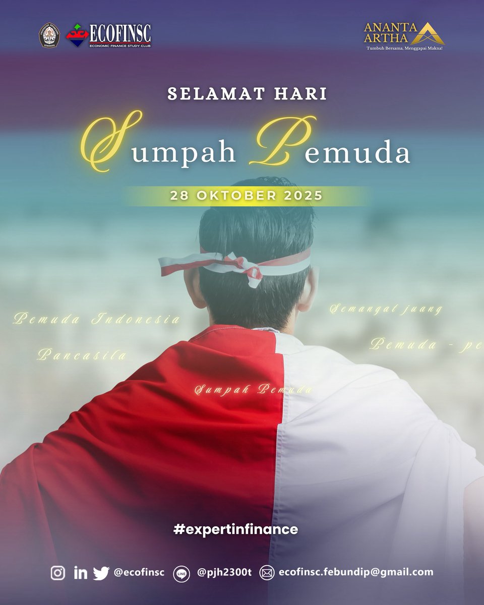 [HARI SUMPAH PEMUDA 2025] 🇮🇩
Semangat muda adalah kekuatan untuk terus bergerak, berkarya, dan membawa perubahan positif! 💪✨
Selamat Hari Sumpah Pemuda! ❤️🤍