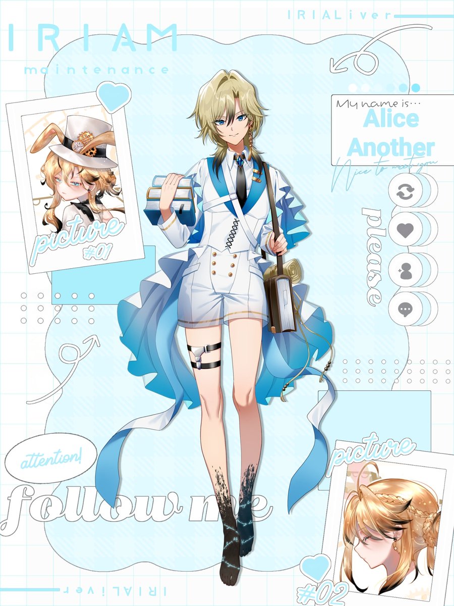 AliceAnotherVT's tweet image. Hihi~ I'm Alice a traveling librarian with Iriam US.
I'd love to hear about your travels aswell during my stay.
Cheki images by @shiraishi_yoki
Please feel free to look at my pinned tweet for the full White Rabbit design 
-🎠📖
#IRIAMMaintFollowFest
#IRIAMメンテ中のフォロー祭り