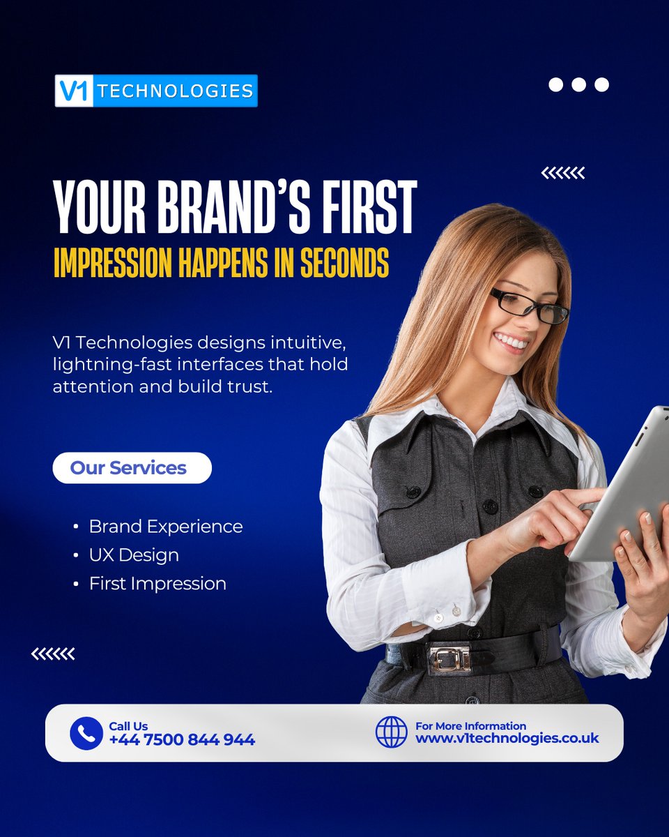 V1Technologies's tweet image. Users decide to stay or leave almost instantly.
V1 Technologies designs intuitive, lightning-fast interfaces that hold attention and build trust. Make every click count.

#UXDesign #BrandExperience #v1technologies

 Visit: v1technologies.co.uk