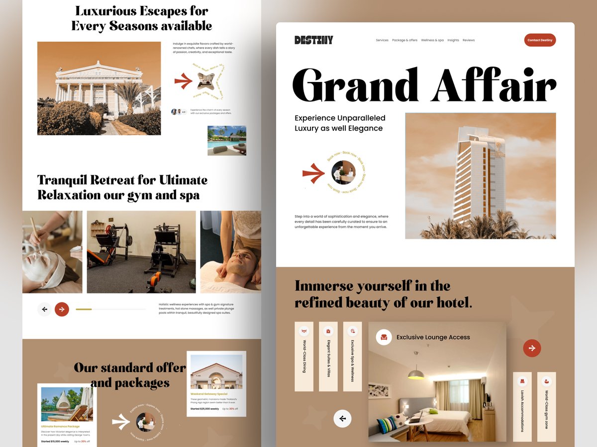 jabelahmedbappy's tweet image. Luxury Hotel website - web design - landing page - minimalist

#hotel #luxuryhotel #luxurywebsite #minimalwebsite #websiteuidesign #landingpage #webdesign