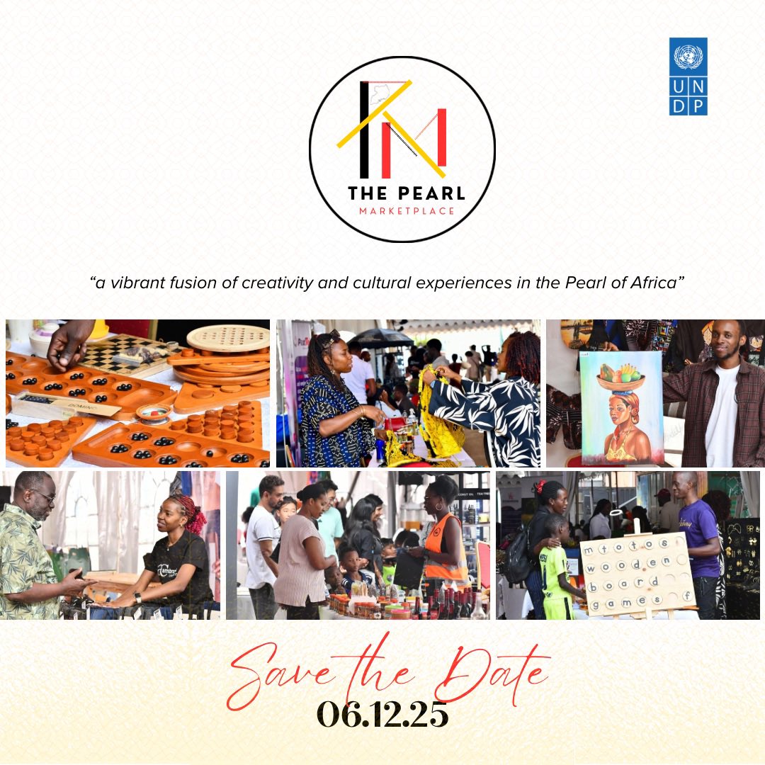 UNDPUganda's tweet image. Creativity meets opportunity this December at #ThePearlMarketplace🌟

Young creatives from the Pearl of Africa 🇺🇬 who are redefining art, fashion, music &amp;amp; tech will come together to connect, network and showcase their talents!

Save the date ➡️ 6th December!

#TMP