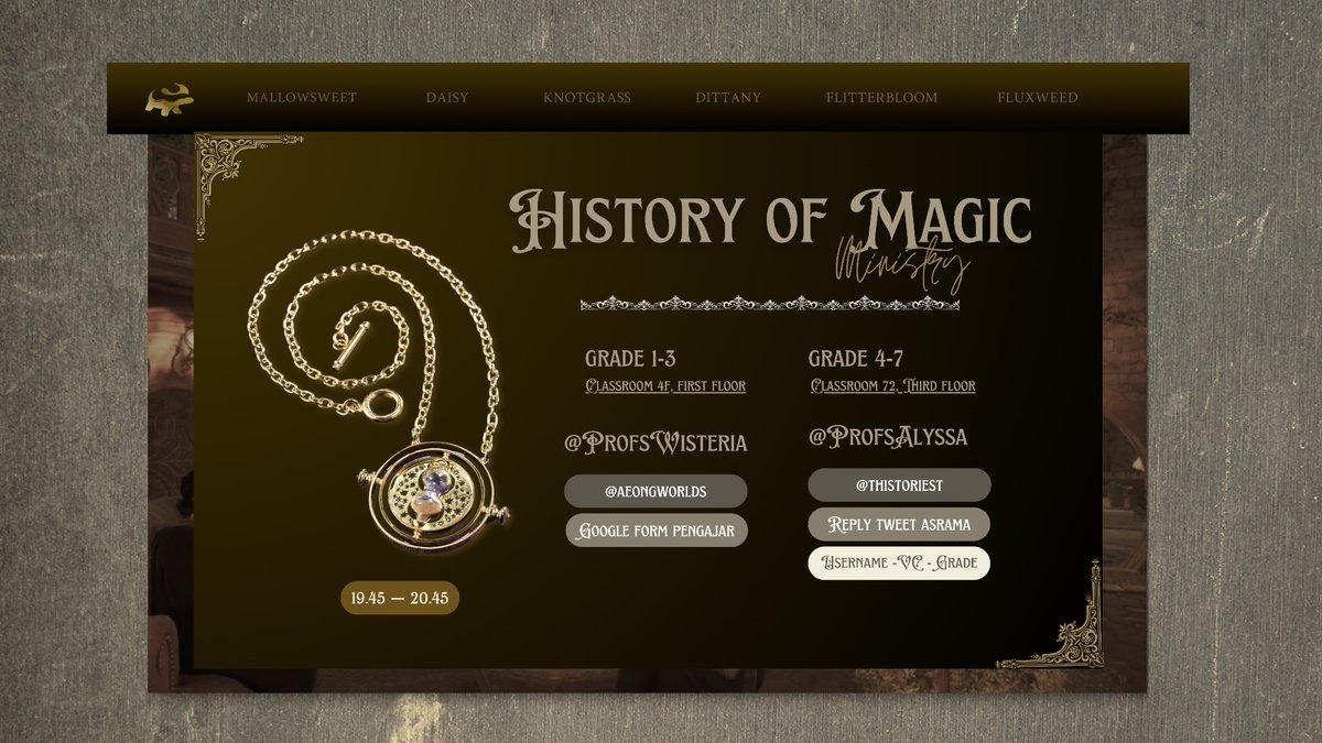 ProudHuffle's tweet image. ㅤㅤㅤ
HISTORY OF MAGIC CLASS — 4th WEEK
🗓️ : Friday, 21/11/2025
🕰️ : 19.45-20.45 UTC+7

G4-G7 reply with the required format until 19.30 UTC+7

[ ‼️ ] Scroll down for additional information.
ㅤㅤㅤㅤㅤ