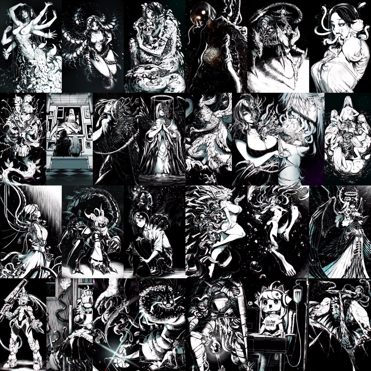 Hope you guys are enjoying my October drawings this year. Wanted to see if I could get suggestions for the last 4. Mostly looking for general suggestions but might be willing to draw an OC or two if i’m feeling up for it.