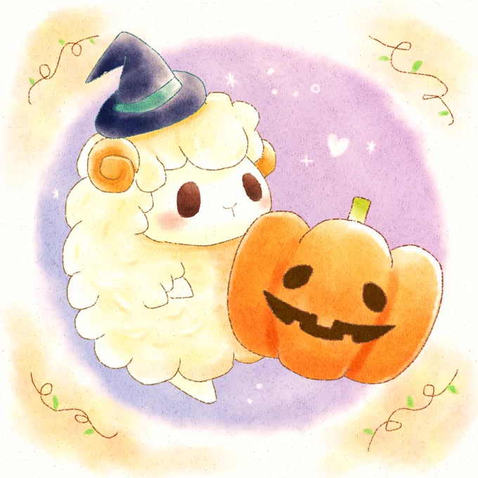 もう少しでハロウィンですね ひつじのイラストを描きました 色んなハロウィン投稿楽しみです #イラスト #オリジナルイラスト